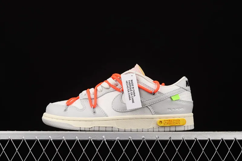 All Categories Nk SB Dunk Series Nk SB Dunk Low Low-top sneakers Cost-effective version OF x Nk Dunk Low "04 of 50" OW Gray Casual Sports Skateboard Shoes DM1602-110